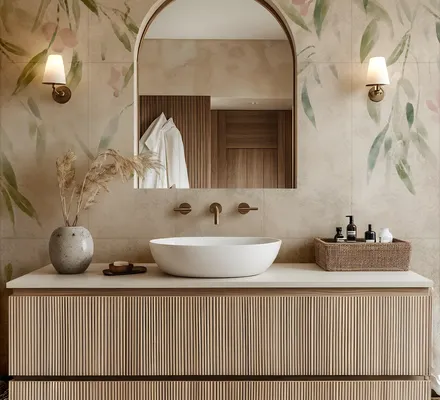 Арт. TILE-FLO-11 | Плитка | Плитка Шелковые листья