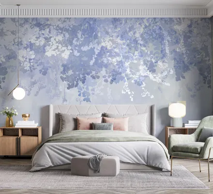 Арт. FLO-87 | Обои | Ультрамарин