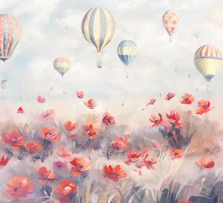 Арт. NAT-31 | Обои | Мон Амур (Цветовая вариация №3)