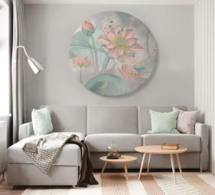 Арт. CAN-98 | Интерьерные картины | Нимфея (Круг)