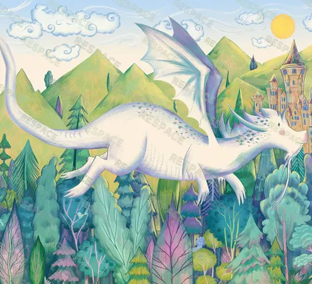 Арт. KIDS-74 | Обои | Как приручить дракона