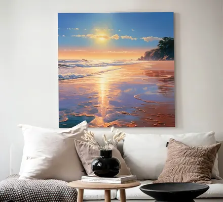 Арт. CAN-170 | Интерьерные картины | Солнечный прилив (Квадрат)