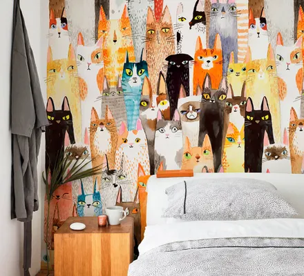Арт. MOD-61 | Обои | Котики