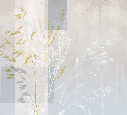 Арт. ARCH-06 | Обои | Плоскости леса (Цветовая вариация №5)