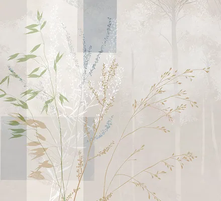 Арт. ARCH-06 | Обои | Плоскости леса (Цветовая вариация №4)