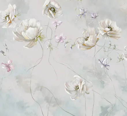 Арт. FLO-88 | Обои | Анемон Гарден (Цветовая вариация №4)