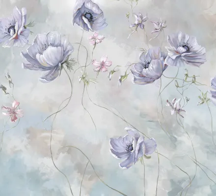 Арт. FLO-88 | Обои | Анемон Гарден (Цветовая вариация №2)