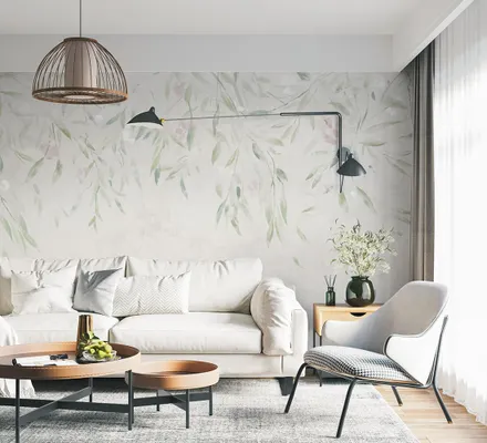 Арт. WAT-37 | Обои | Шелковые листья