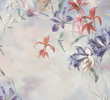 Арт. FLO-89 | Обои | Экзотик Гарден (Цветовая вариация №2)