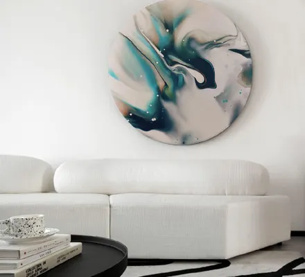 Арт. CAN-106 | Интерьерные картины | Морское сияние (Круг)