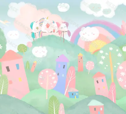 Арт. KIDS-56 | Обои | Единороги