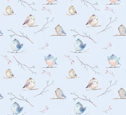 Арт. KIDS-45 | Обои | Синички