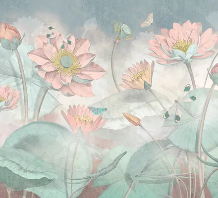 Арт. FLO-61 | Обои | Нимфея