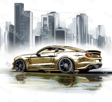 Арт. KIDS-91 | Обои | Мустанг (Цветовая вариация №5)