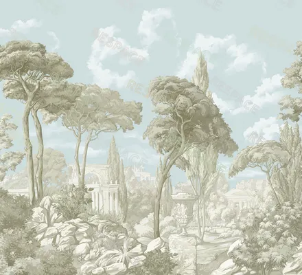 Арт. CLAS-55 | Обои | Ливадия (Цветовая вариация №4)