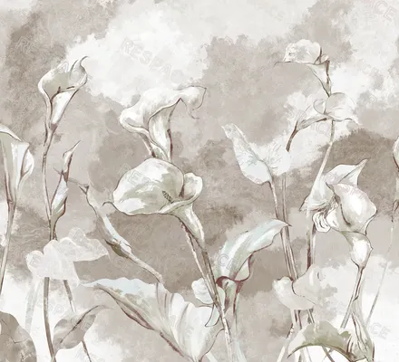 Арт. FLO-80 | Обои | Ода (Цветовая вариация №3)