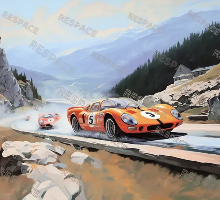 Арт. KIDS-92 | Обои | Гран Туризмо (Цветовая вариация №3)