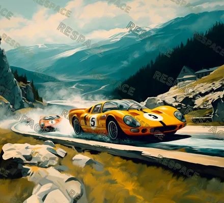 Арт. KIDS-92 | Обои | Гран Туризмо (Цветовая вариация №4)