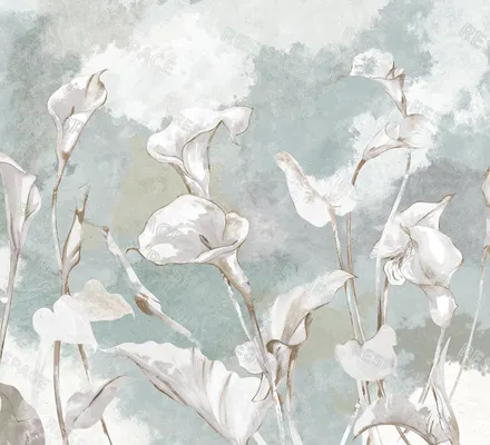 Арт. FLO-80 | Обои | Ода (Цветовая вариация №5)