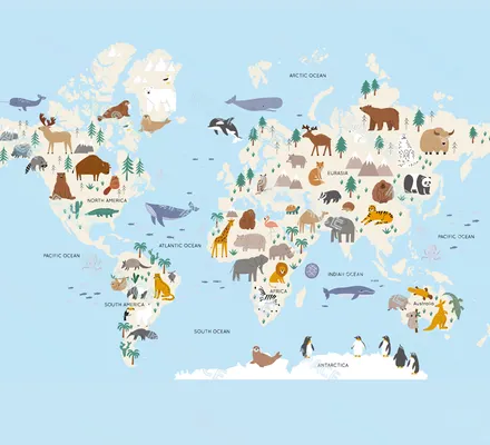 Арт. KIDS-75 | Обои | Зверополис (Цветовая вариация №3)