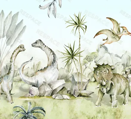 Арт. KIDS-72 | Обои | Затерянный мир (Цветовая вариация №5)