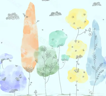 Арт. KIDS-83 | Обои | Дюран Дюран (Цветовая вариация №5)