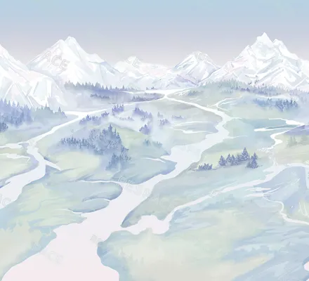 Арт. MNT-19 | Обои | Архипелаг (Цветовая вариация №4)