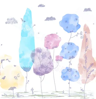 Арт. KIDS-83 | Обои | Дюран Дюран (Цветовая вариация №3)