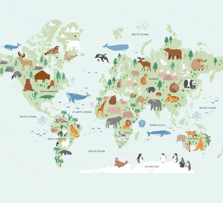 Арт. KIDS-75 | Обои | Зверополис (Цветовая вариация №2)