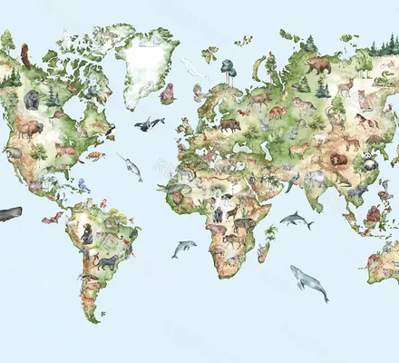 Арт. KIDS-78 | Обои | Планета Земля (Цветовая вариация №5)