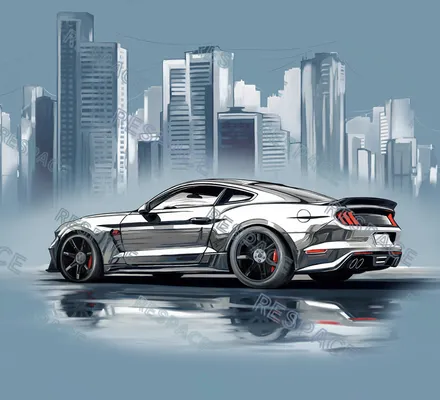 Арт. KIDS-91 | Обои | Мустанг (Цветовая вариация №2)