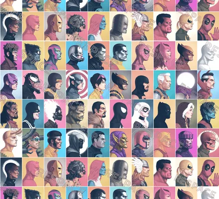 Арт. KIDS-94 | Обои | Марвел (Цветовая вариация №5)