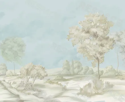 Арт. NAT-28 | Обои | Коста Брава (Цветовая вариация №5)