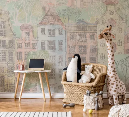 Арт. KIDS-62 | Обои | Домики