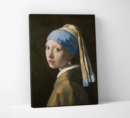 Арт. CAN-113 | Интерьерные картины | Девушка с жемчужной сережкой (Прямоугольник)