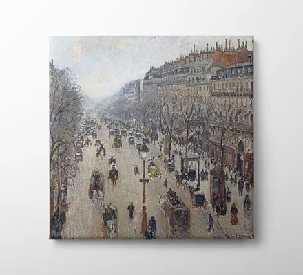 Арт. CAN-110 | Интерьерные картины | Бульвар Монмартр. Утро, облачная погода (Квадрат)