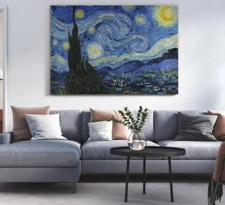 Арт. CAN-116 | Интерьерные картины | Звездная ночь (Прямоугольник)