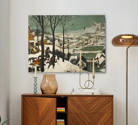 Арт. CAN-120 | Интерьерные картины | Охотники на снегу (Прямоугольник)