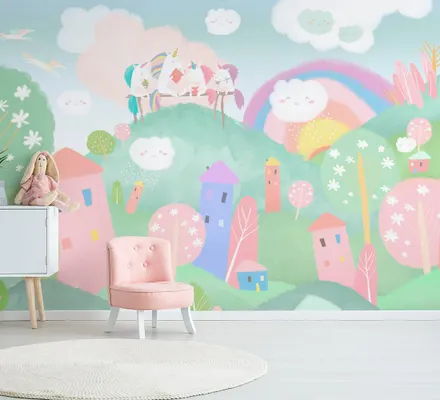 Арт. KIDS-56 | Обои | Единороги