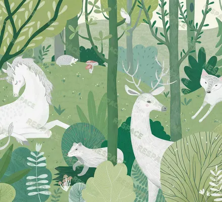 Арт. KIDS-86 | Обои | Сказочный лес