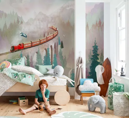 Арт. KIDS-50 | Обои | Хогвартс экспресс