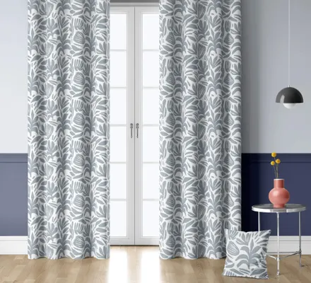 Арт. CURT-33 | Шторы | Серый паттерн