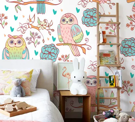 Арт. KIDS-22 | Обои | Совушки
