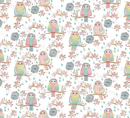 Арт. KIDS-22 | Обои | Совушки