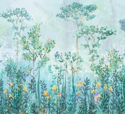 Арт. NAT-8 | Обои | Певчие птицы