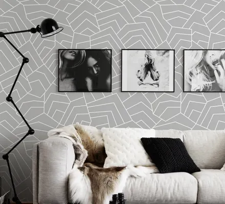 Арт. GEO-02-2 | Обои | Болеро (серые)