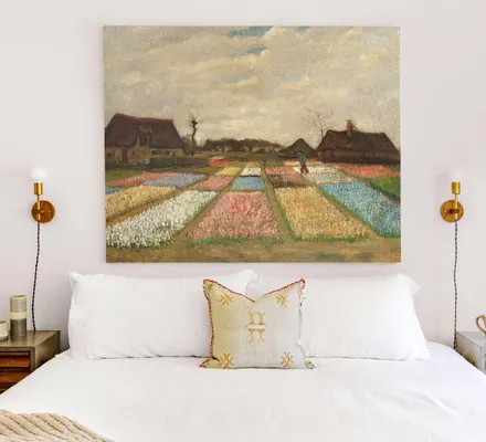 Арт. CAN-160 | Интерьерные картины | Луковичные поля (Прямоугольник)