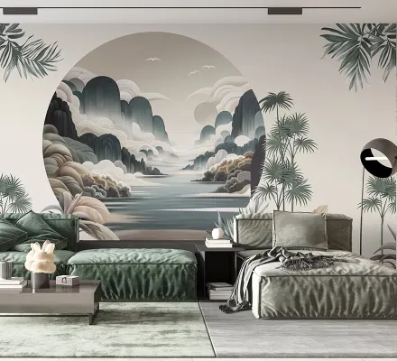 Арт. MOD-86 | Обои | Туманный оазис