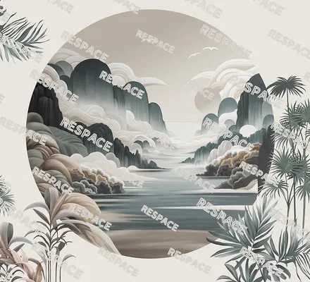 Арт. MOD-86 | Обои | Туманный оазис