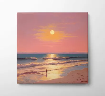 Арт. CAN-161 | Интерьерные картины | Малиновый закат (Квадрат)